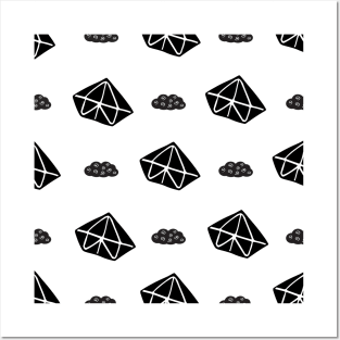 printmaking pattern black and white elements Posters and Art